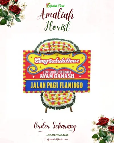Bunga Papan Congratulation di Ujung Tanah